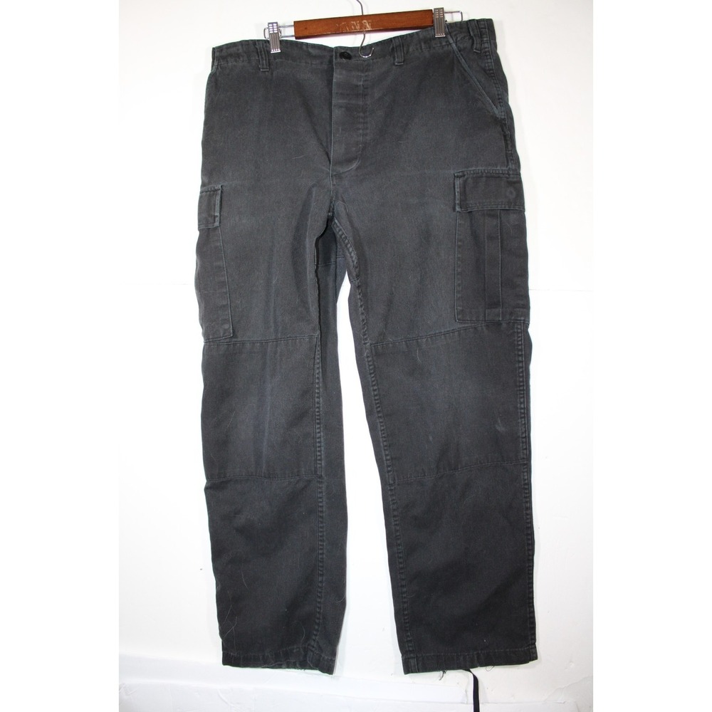 Tru Spec Pants Mens Large Regular‎ Black Button Fly Firefighter Tactical Cargo